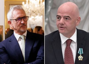Gary Lineker e Gianni Infantino
