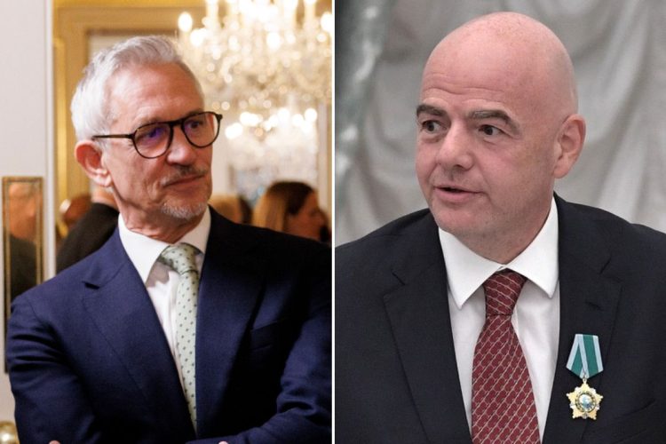 Gary Lineker e Gianni Infantino