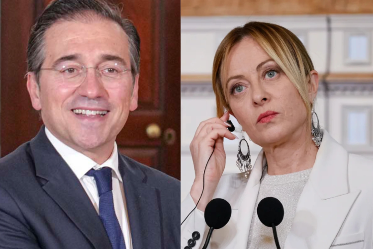 Giorgia Meloni su Ceuta | Madrid risponde alle critiche - nella foto, il ministro degli esteri spagnolo e la premier italiana