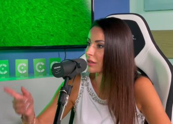 Monica Bertini sul mondo del giornalismo sportivo - nella foto, Bertini al podcast CentroCampo