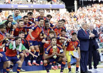 Donald Trump nella foto con la Spagna campione del mondo | ANSA