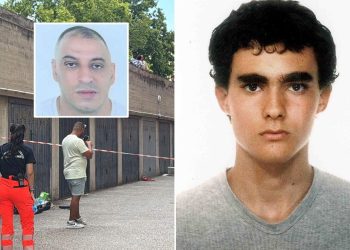 Una foto di Abderrahim Fakir e una di Federico Aldrovandi