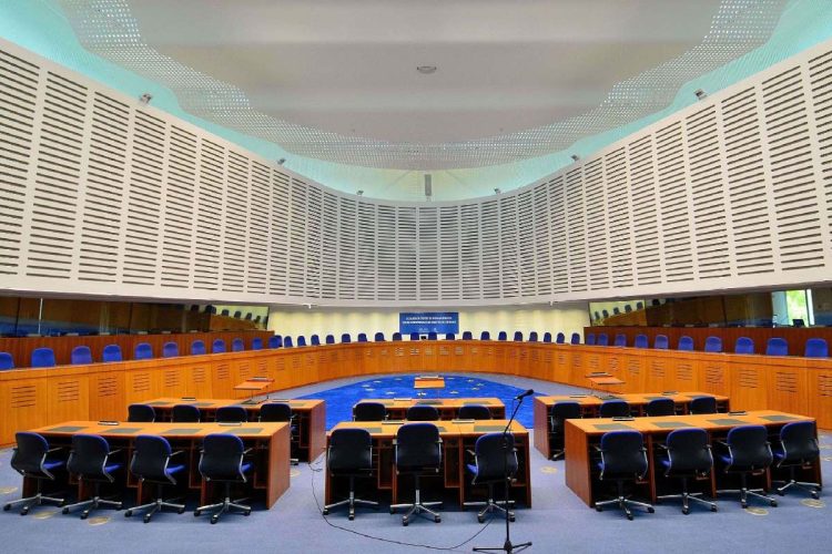 Un'aula della Corte europea dei diritti dell'uomo (Cedu)