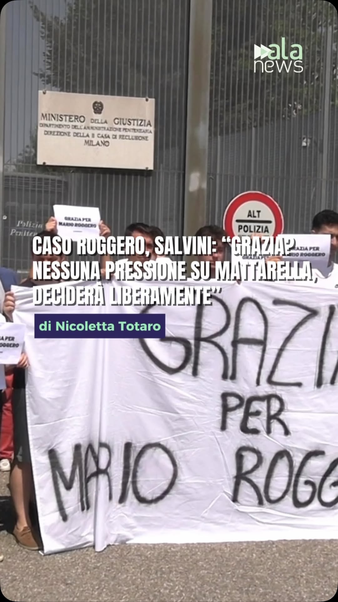 Dopo la visita a Mario Roggero nel carcere di Bollate, Matteo Salvini ha riferi…