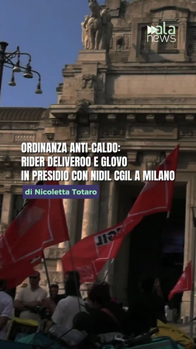 Rider in protesta a Milano contro gli effetti dell’ordinanza anti-caldo