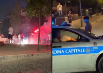 Colosseo, teppisti assaltano l'auto dei vigili: 3 arresti
