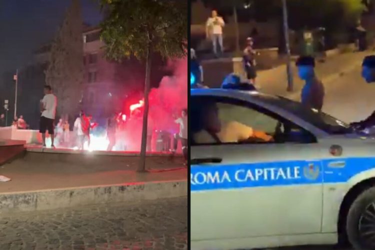 Colosseo, teppisti assaltano l'auto dei vigili: 3 arresti