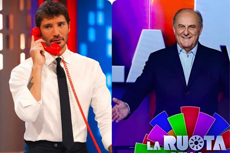 Gerry Scotti conduce La Ruota della Fortuna su Canale 5 e Stefano De Martino conduce Affari Tuoi su Rai 1, sfida ascolti tv access prime time.