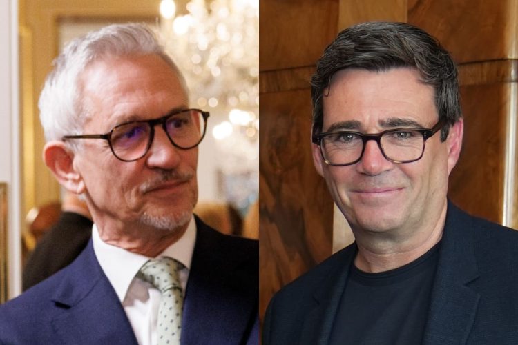 Gary Lineker e Andy Burnham