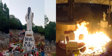 Statua di Medjugorje vandalizzata e incendio con fiamme in un santuario. Medjugorje, profanate statue della Madonna: un uomo ripreso dalle telecamere