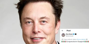 Elon Musk tweet confonde Spagna con Italia