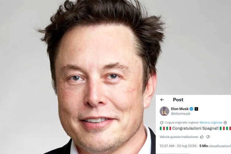 Elon Musk tweet confonde Spagna con Italia