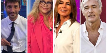 I conduttori Rai Paola Perego, Mara Venier, Massimo Giletti e Stefano De Martino per i palinsesti 2026/2027