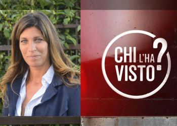 Raffaella Griggi in primo piano con logo programma Chi l'ha visto? Raffaella Griggi è la nuova conduttrice di Chi l’ha visto?