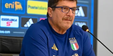 Silvio Baldini, allenatore, durante una conferenza stampa sportiva