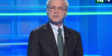 Enrico Mentana al Tg di La7