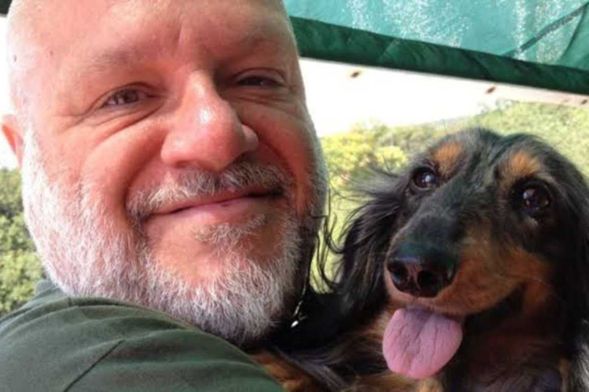 Fabio grossi con il suo cane Annibale
