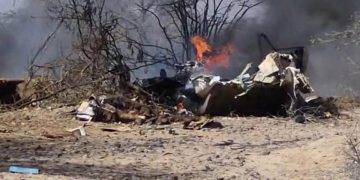 I resti dell'aereo di Aerodiana precipitato in Perù