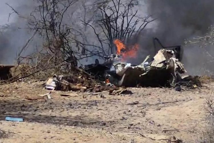 I resti dell'aereo di Aerodiana precipitato in Perù