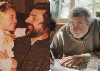 Guccini collage con sua figlia Teresa