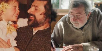 Guccini collage con sua figlia Teresa