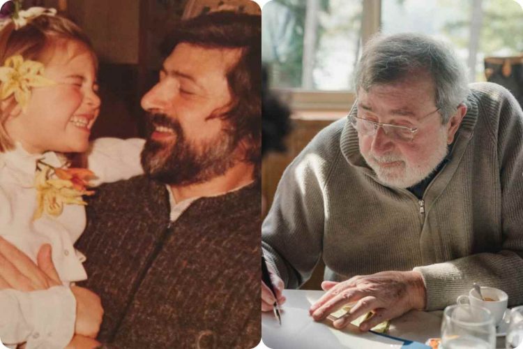 Guccini collage con sua figlia Teresa