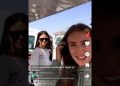 Federica Carnizzola e un'amica, prima del sorvolo sulle Linee di Nazca