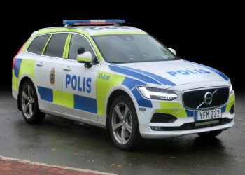 Un'auto della polizia svedese