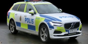 Un'auto della polizia svedese
