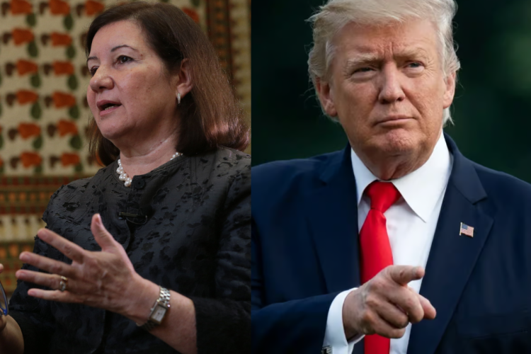 Usa revoca visto all'ambasciatrice brasiliana - nella foto, l'ambasciatrice e Donald Trump