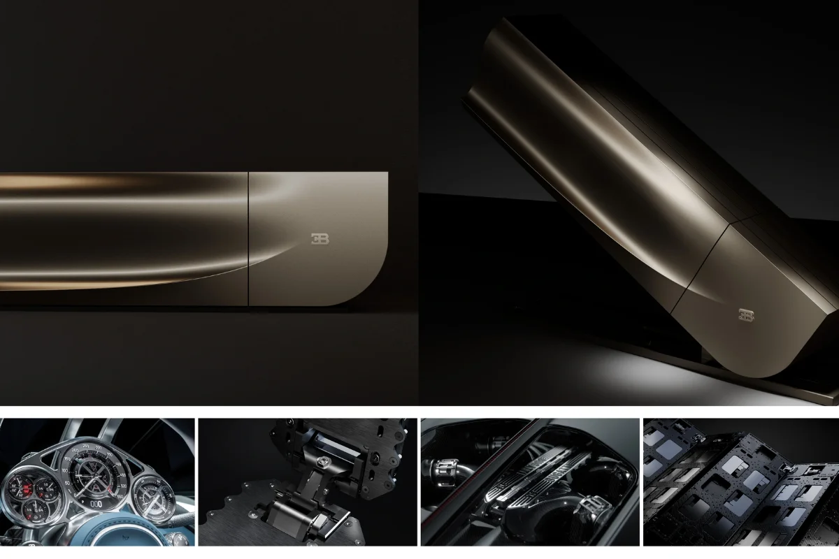 Sistema di intrattenimento C SEED Bugatti N1, design lussuoso metallico curvato