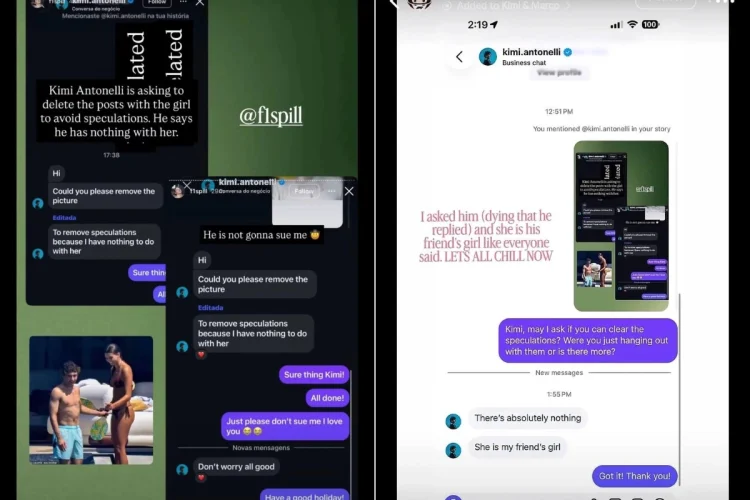 Le chat in cui Kimi Antonelli ha chiarito la mancata relazione | Tik Tok