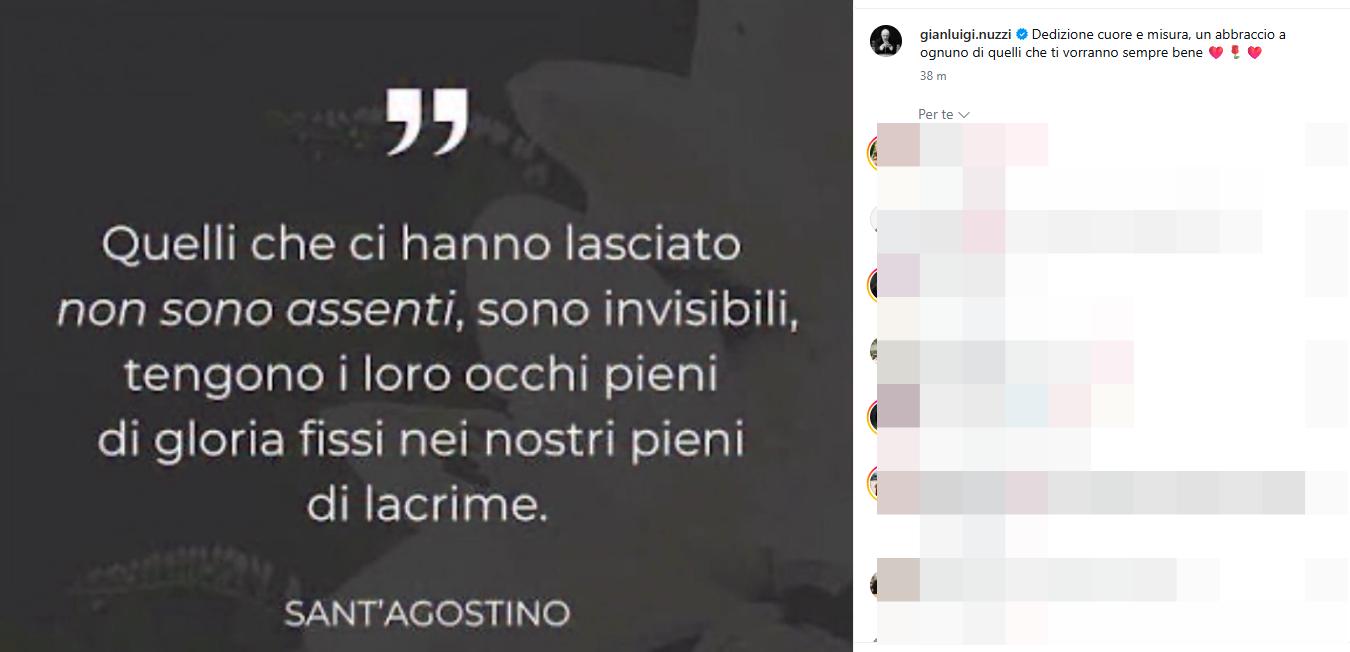 Nuzzi, messaggio su instagram per marta