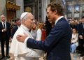 Papa Leone XIV incontra Matthew McConaughey in Vaticano