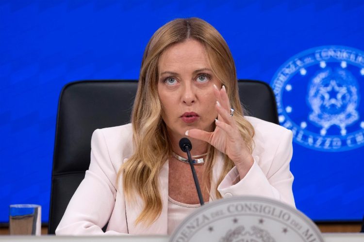 La presidente del consiglio Giorgia Meloni