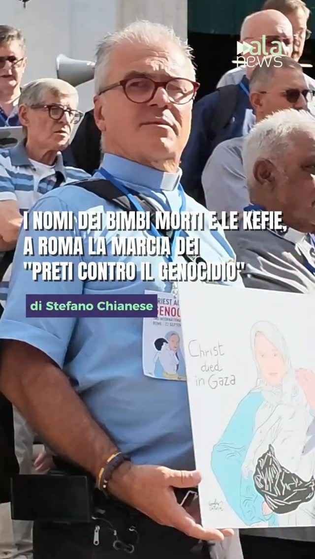 A Roma un centinaio di sacerdoti della Rete “Preti contro il Genocidio” ha marc…
