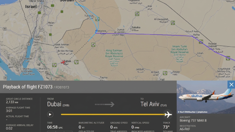 Falso allarme sul volo Dubai-Tel Aviv: lite tra piloti, decollano i jet israeliani