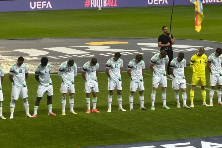 I giocatori irlandesi a capo chino