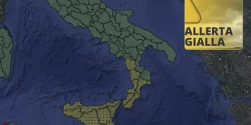 La Protezione Civile dispone l'allerta gialla in Calabria e Sicilia