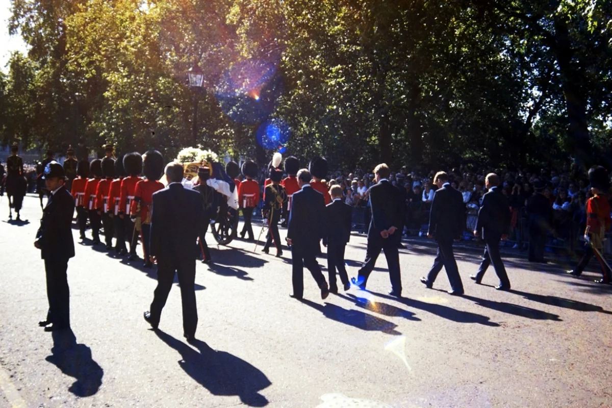 Westminister, Londra, Regno Unito, 6 settembre 1997 Corteo funebre della principessa Diana di Galles