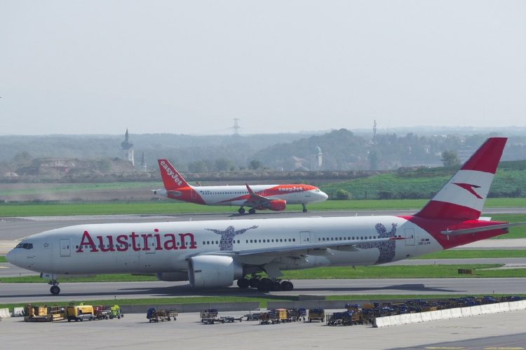 Un jet della Austrian Airlines