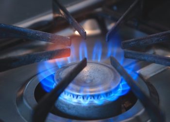 Un piano cottura a gas