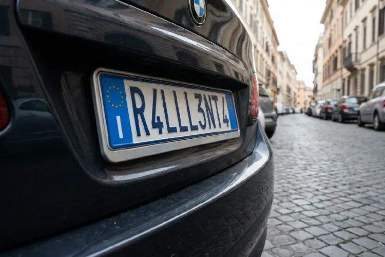 Esempio di targa personalizzata