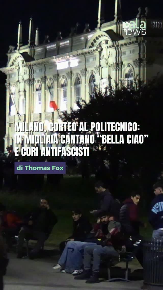 “Bella ciao” risuona in piazza Leonardo da Vinci, davanti al Politecnico di Mil…