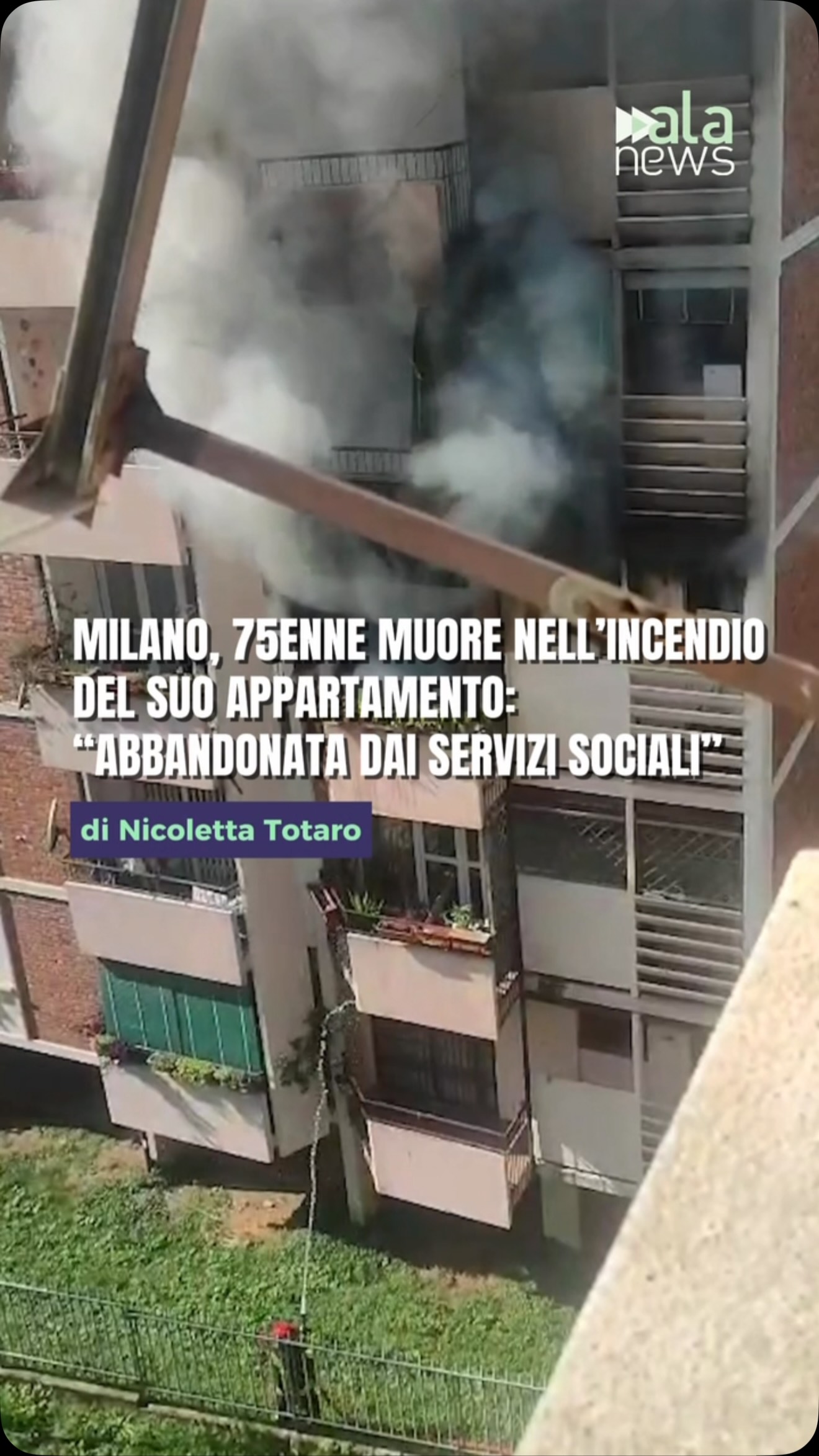 Tragedia domenica 4 ottobre in via Demonte, nella zona di Ca’ Granda. Una donna…