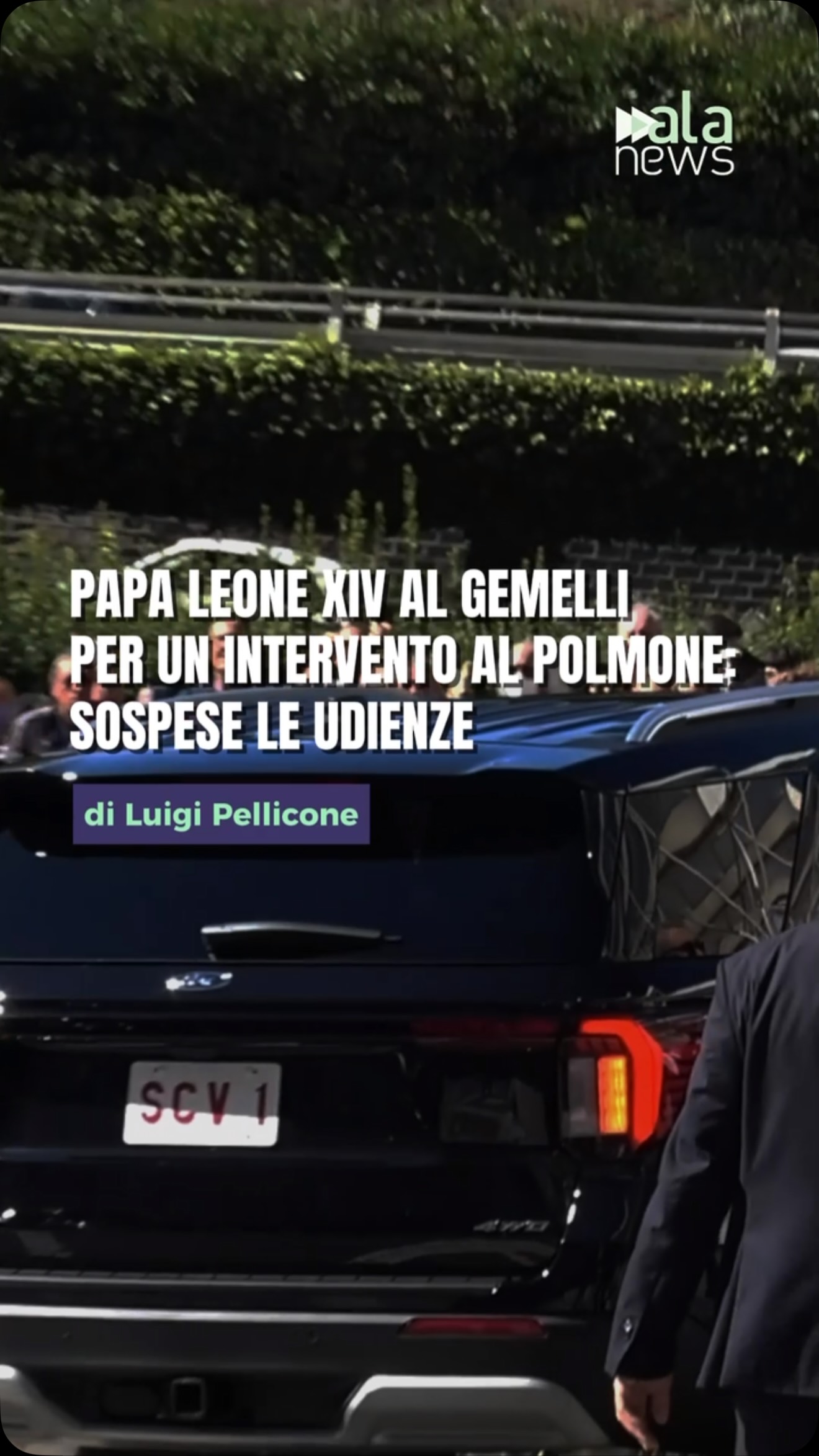 Papa Leone XIV è arrivato al Policlinico Gemelli di Roma per sottoporsi a un in…
