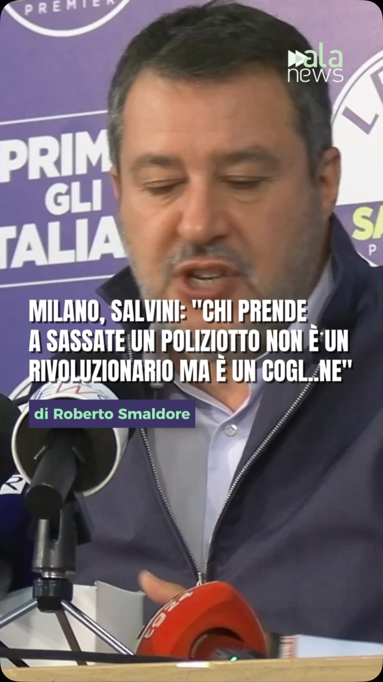 “Chi prende a sassate un poliziotto non è un rivoluzionario, è un coglione”. Ma…