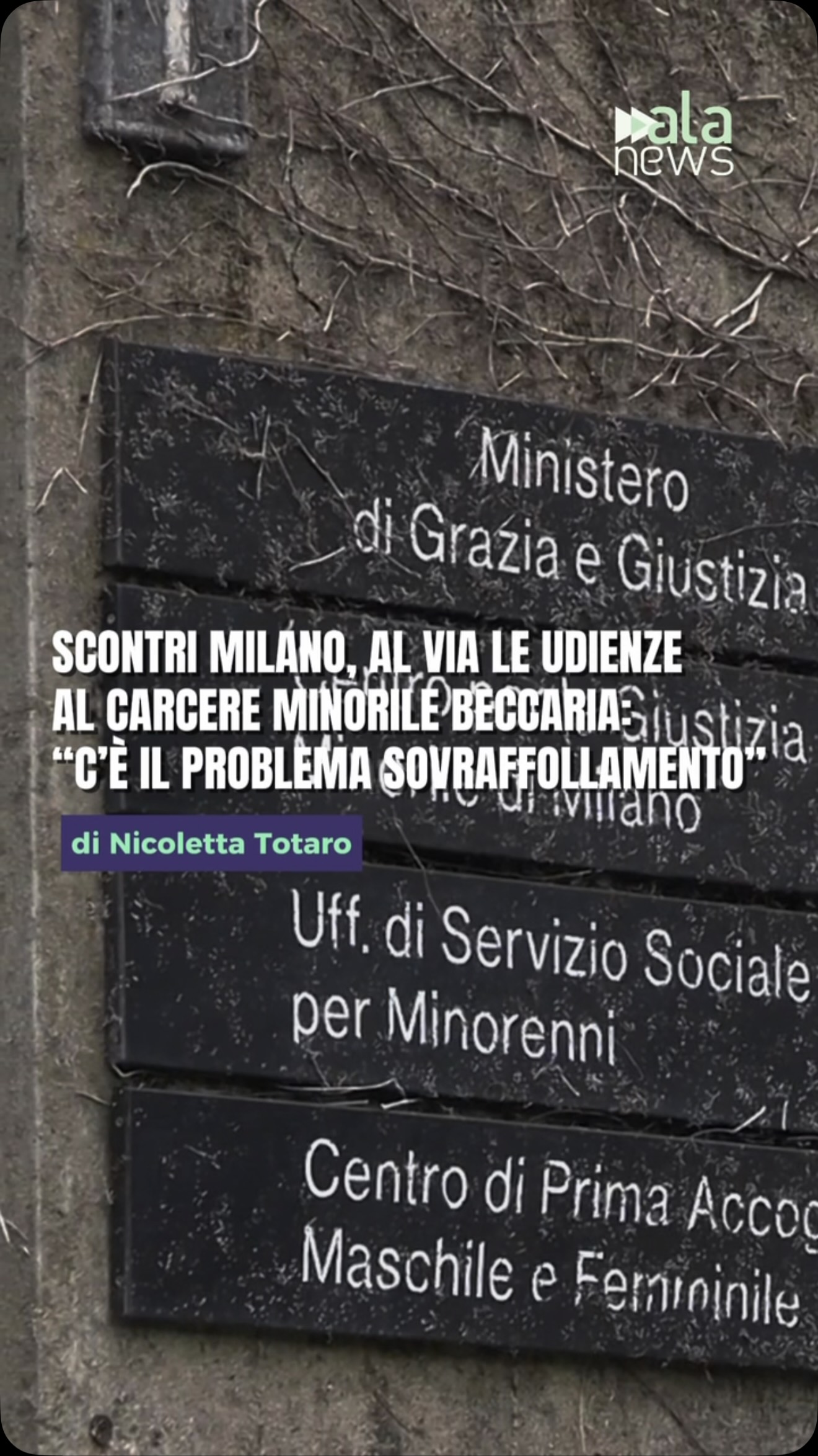 Al carcere minorile Beccaria di Milano sono iniziate le udienze di convalida pe…