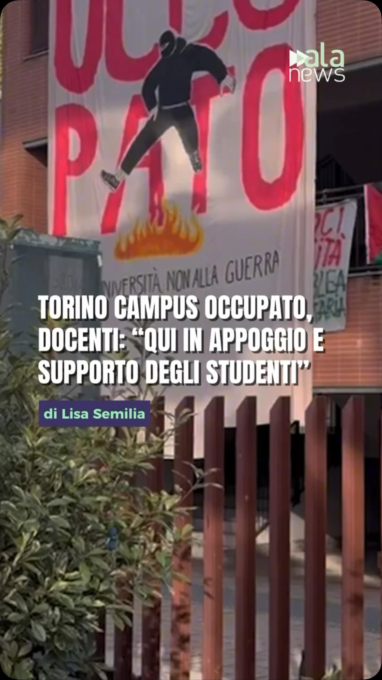 Gli studenti del Collettivo Autorganizzato Universitario hanno occupato il Camp…