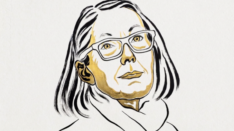 Illustrazione artistica di Anne Carson, volto e parte superiore del busto. Anne Carson, poetessa e saggista canadese, vince il Nobel per la Letteratura 2026